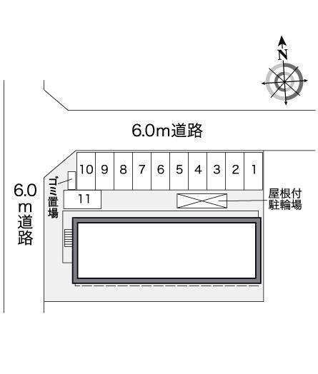 ボンボネラ　モモ(26057)の駐車配置図