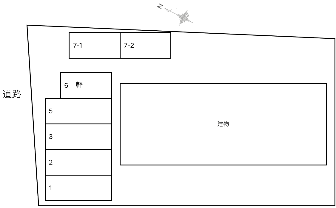 Ｔｅｒｒａｃｅｄ Ｈｏｕｓｅの駐車配置図
