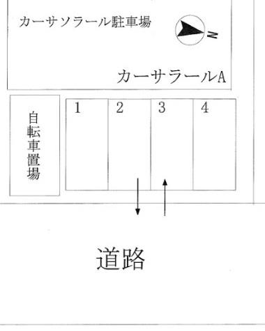 カーサソラール駐車場の駐車配置図
