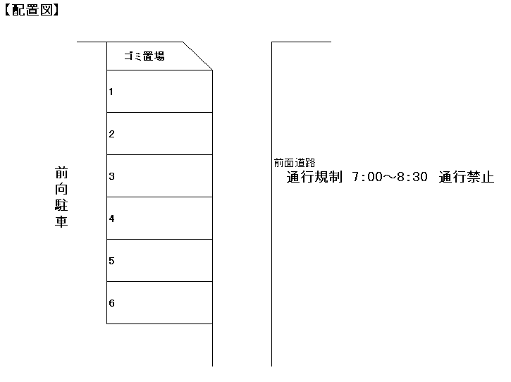 PD丸子1丁目富永第一駐車場の駐車配置図
