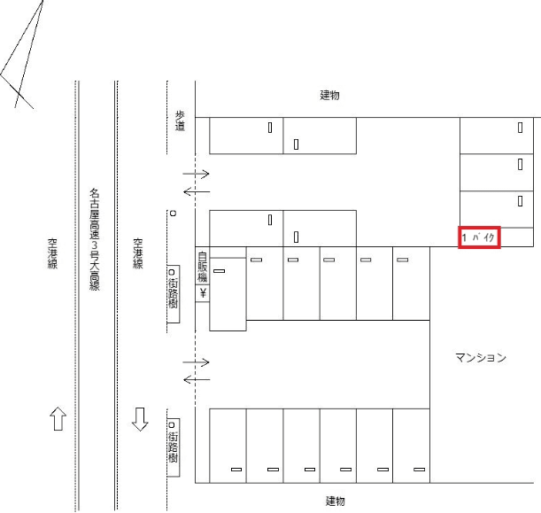 FK堀田通１丁目バイクパーキングの駐車配置図