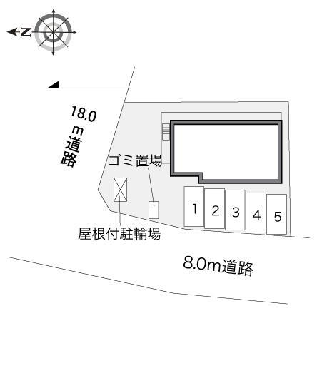 ハピネス(33363)の駐車配置図