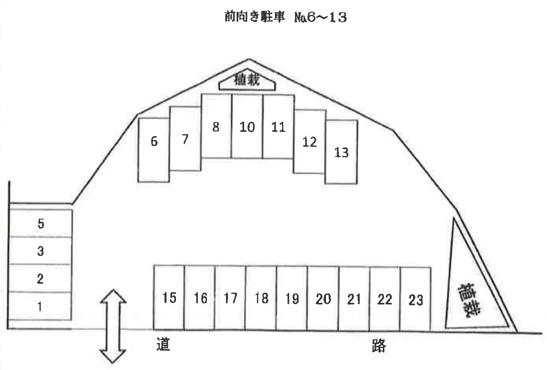 石田第２駐車場の駐車配置図