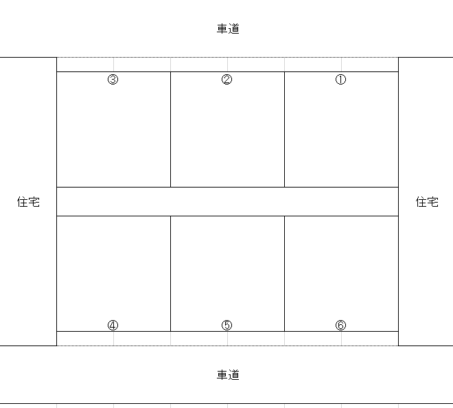 第１４１駐車場の駐車配置図