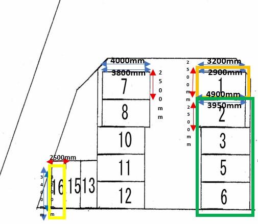 サクラ駐車場の駐車配置図