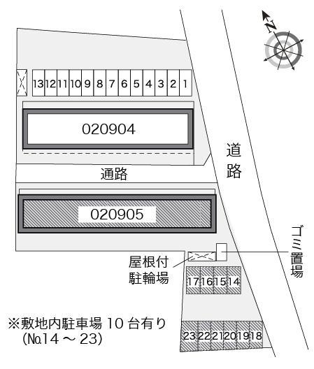 アルビレオＢ(20905)の駐車配置図