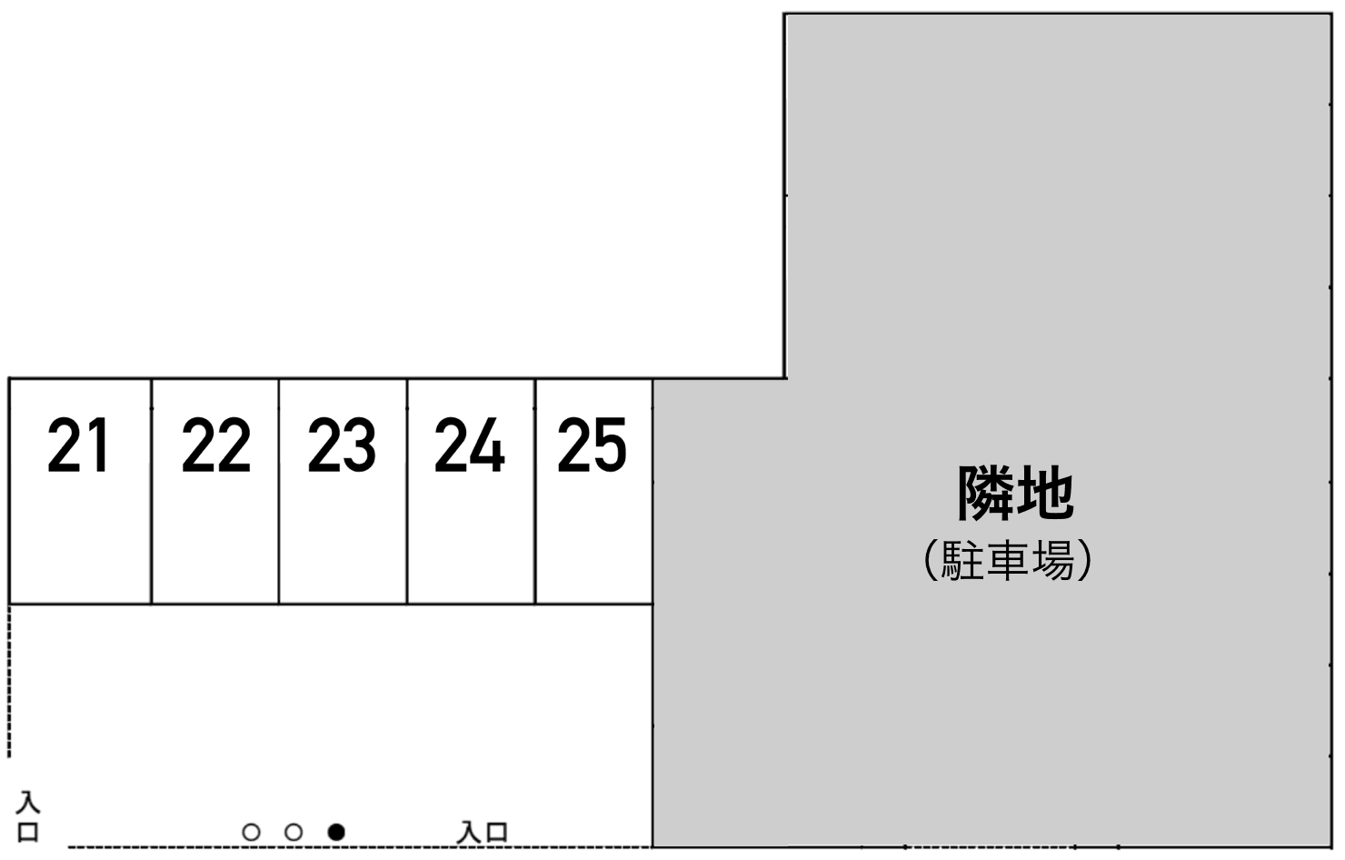 柳瀬第７駐車場の駐車配置図