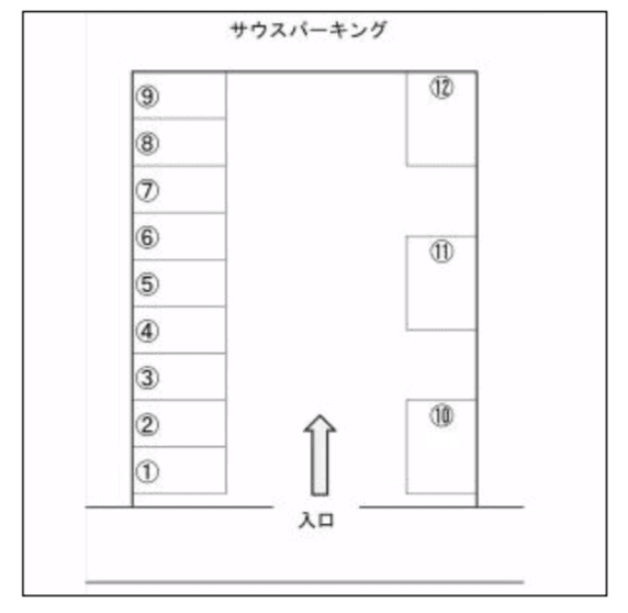 サウスパーキングの駐車配置図