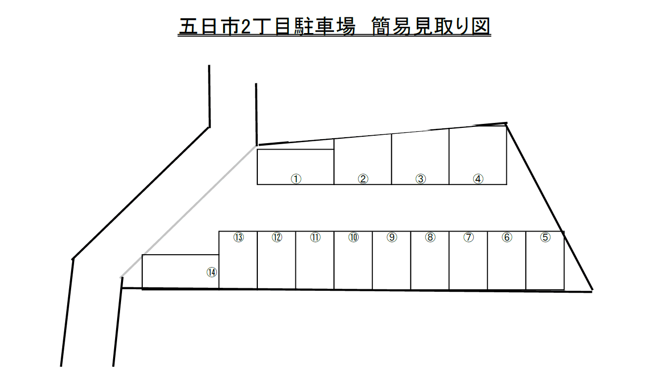 五日市２丁目駐車場の駐車配置図