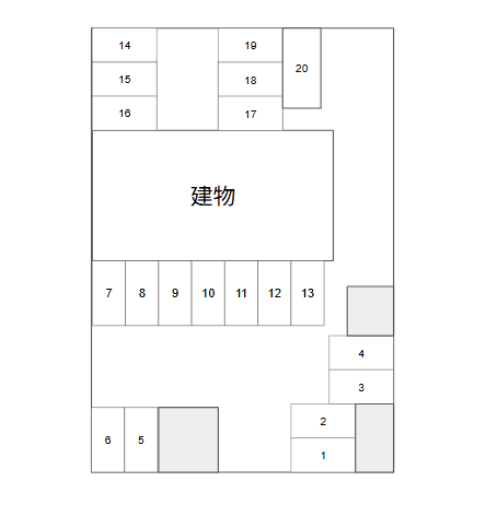 アムール　Majyes　駐車場の駐車配置図