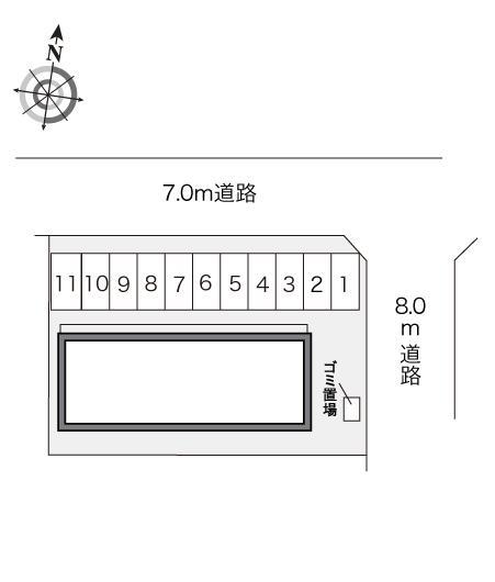 ボヌール(20671)の駐車配置図