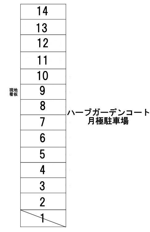 ハーブガーデンコート月極駐車場の駐車配置図