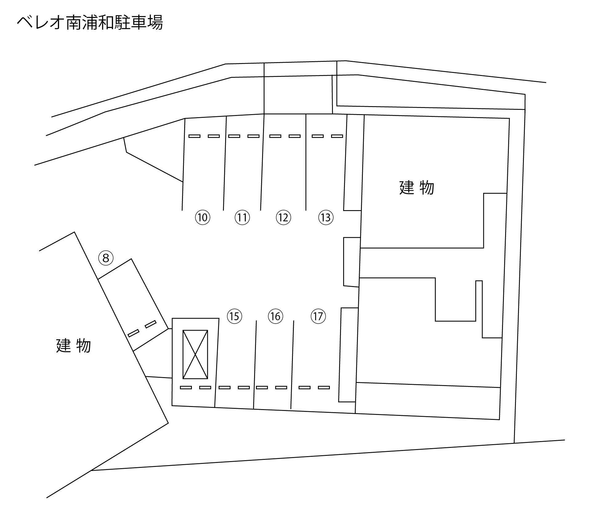 ベレオ南浦和駐車場の駐車配置図