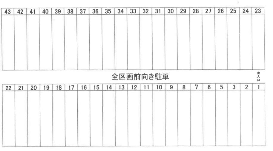 ＷＫ駐車場の駐車配置図
