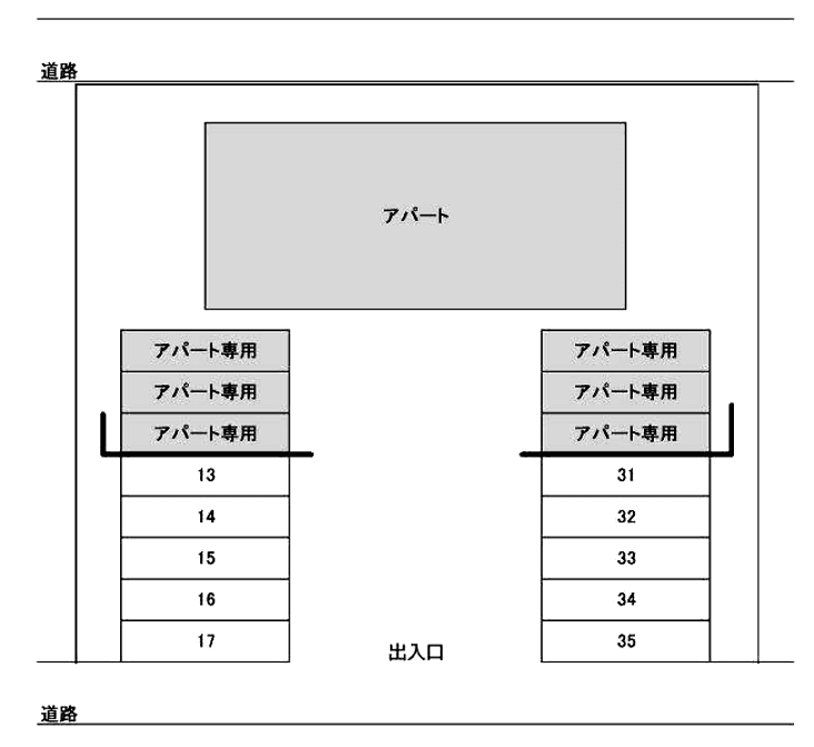 蔵元町第三駐車場の駐車配置図