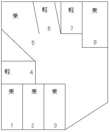 プランタンＡⅡパーキングの駐車配置図