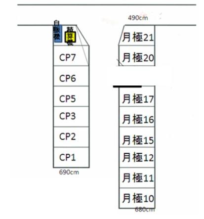 春江町駐車場の駐車配置図