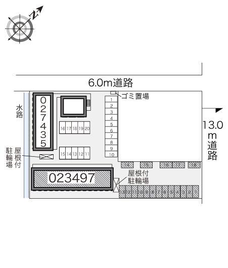ルポ　アベイユ　Ｋ(23497)の駐車配置図
