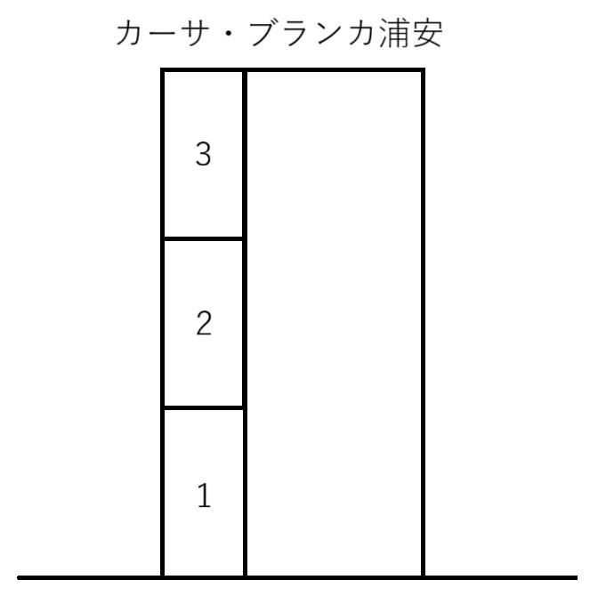 カーサ・ブランカ浦安の駐車配置図