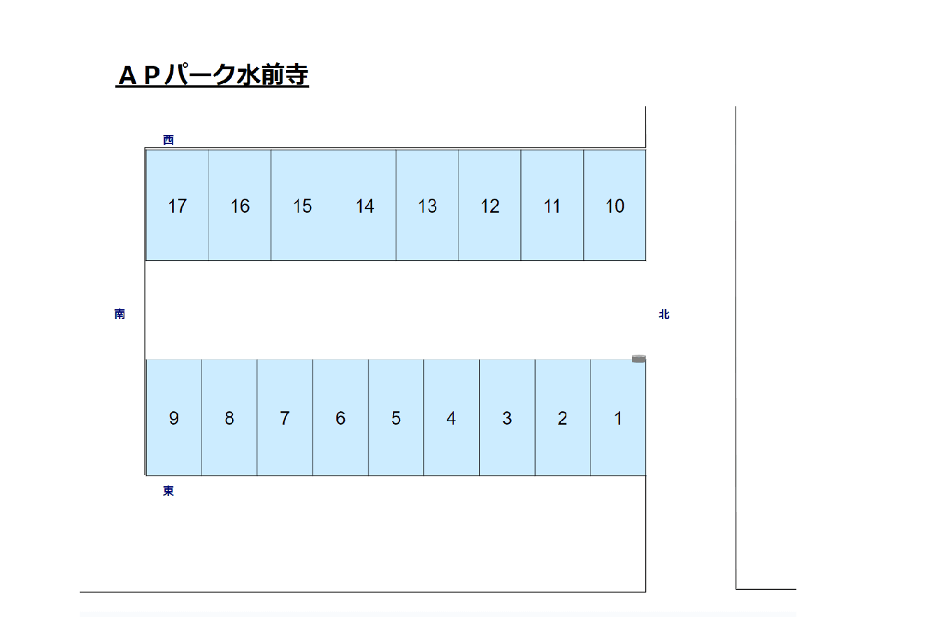 ＡＰパーク水前寺の駐車配置図