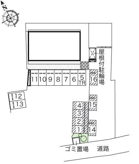 フォンティーヌⅢ(46128)の駐車配置図