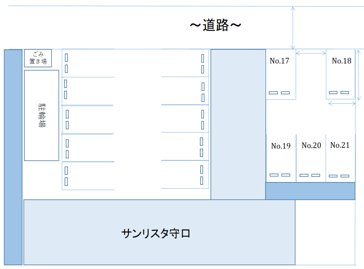 サンリスタ守口の駐車配置図