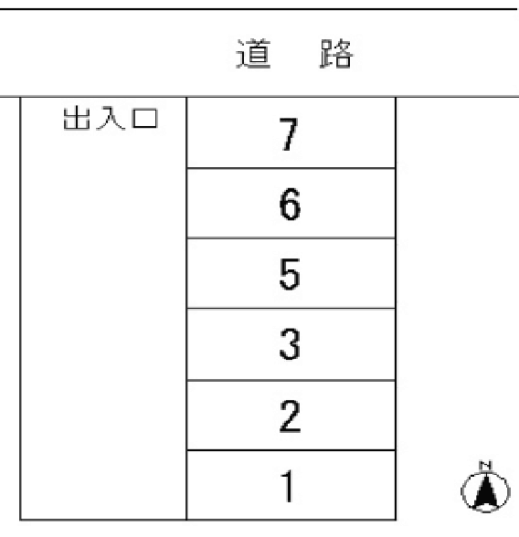 深田月極駐車場の駐車配置図