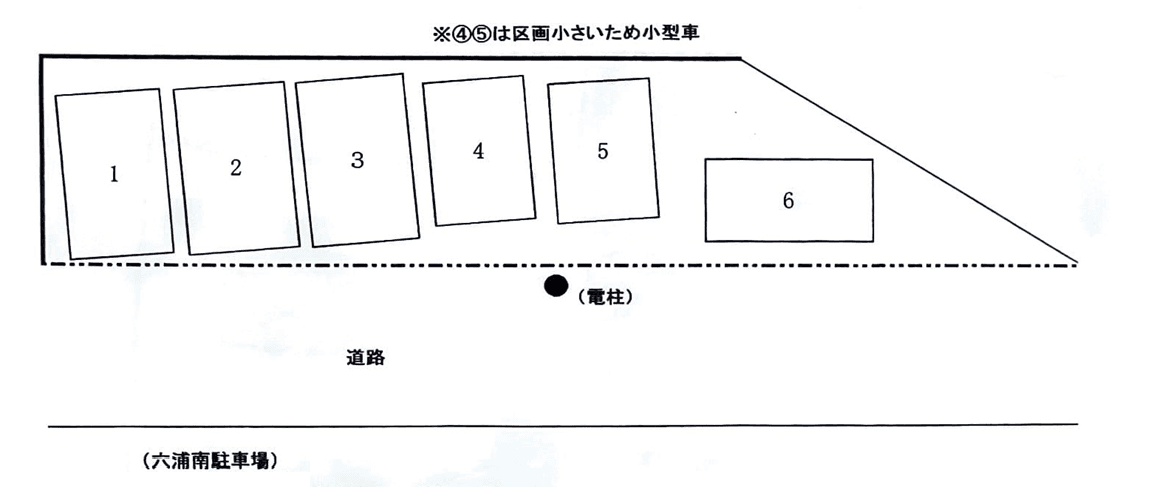六浦南駐車場の駐車配置図