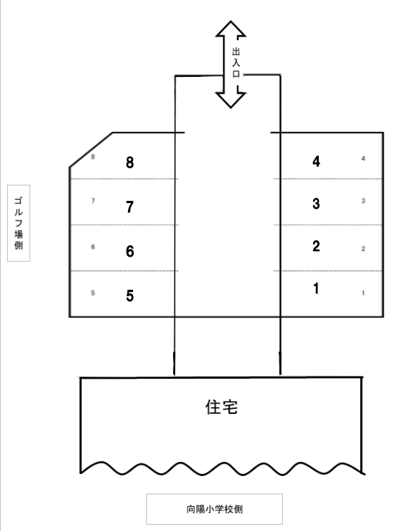 NO60駐車場の駐車配置図