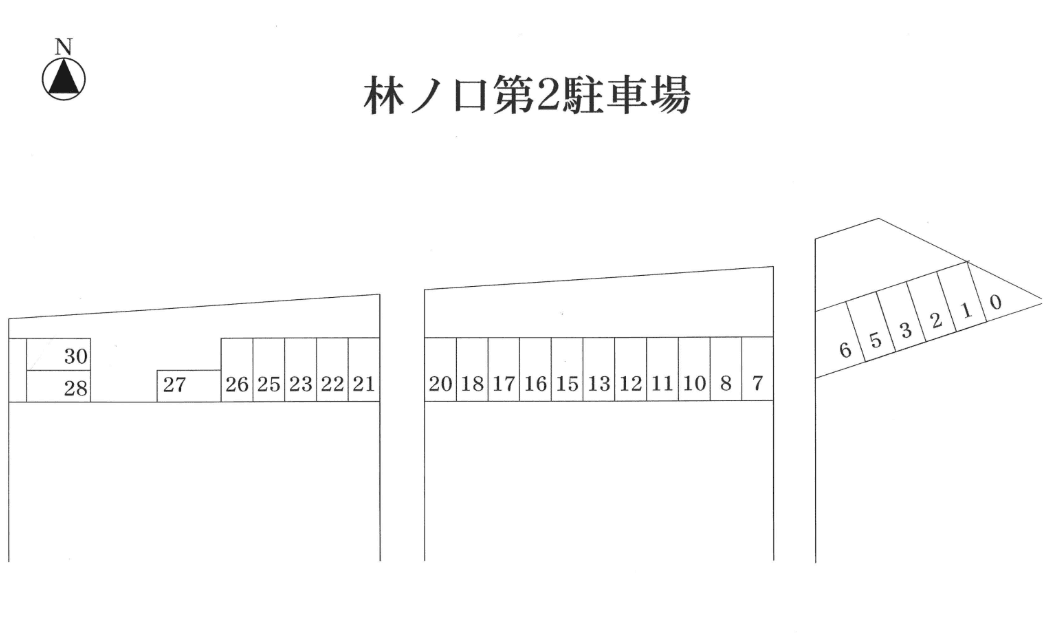 林ノ口第2駐車場の駐車配置図
