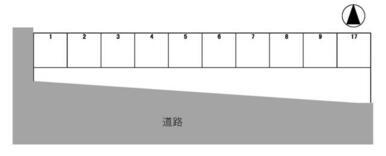 高塚町 KT18　駐車場の駐車配置図