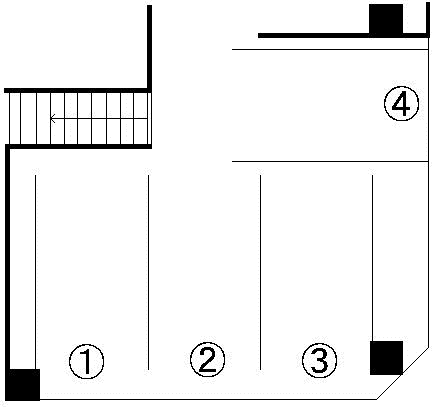 中洲上園ビルの駐車配置図