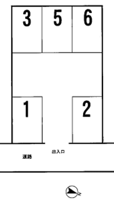 習志野台６丁目貸駐車場の駐車配置図