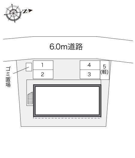 西大袋サンハウス５６(22963)の駐車配置図