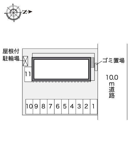 ラオⅡ(41645)の駐車配置図
