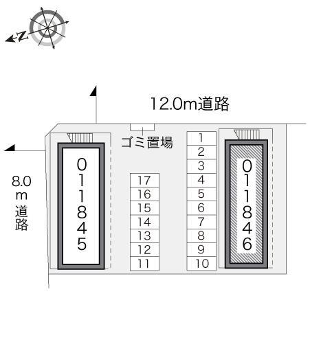新町Ｂ(11846)の駐車配置図