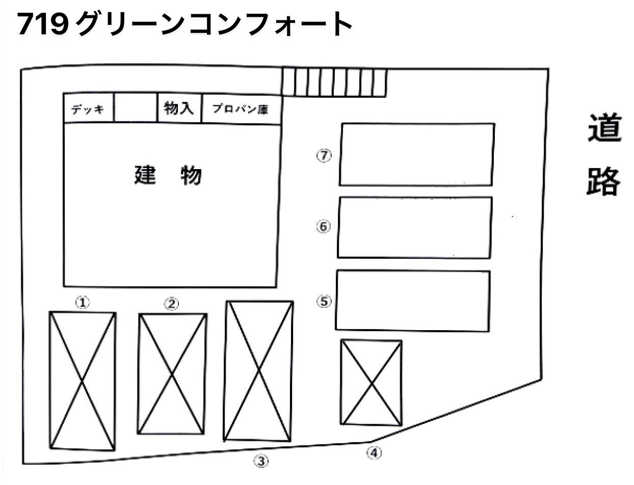 グリーンコンフォートの駐車配置図