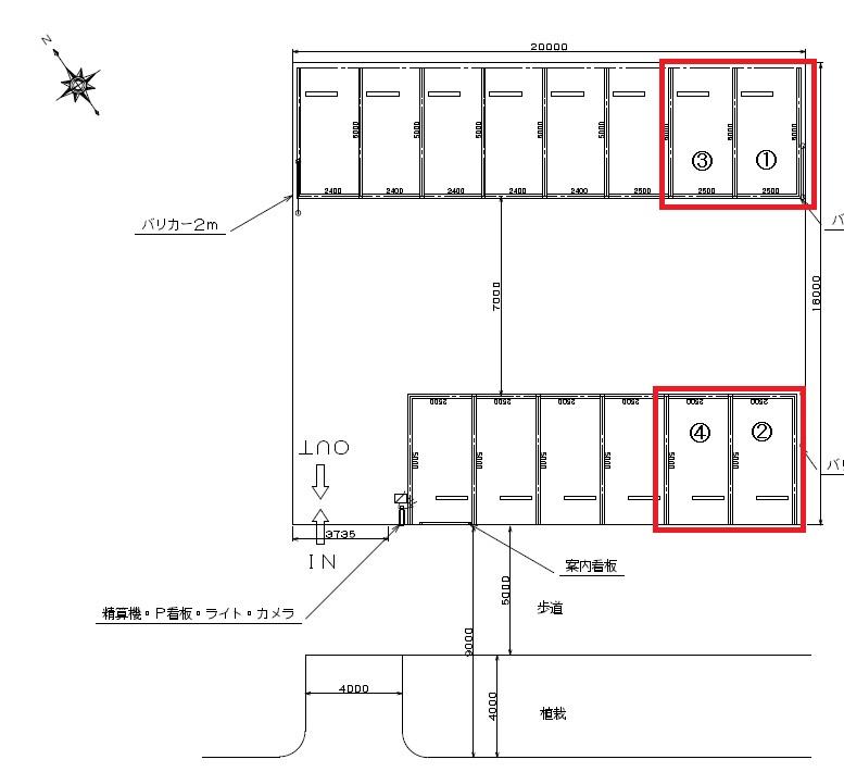 ｾｲﾜﾊﾟｰｷﾝｸﾞ上野芝町第1の駐車配置図