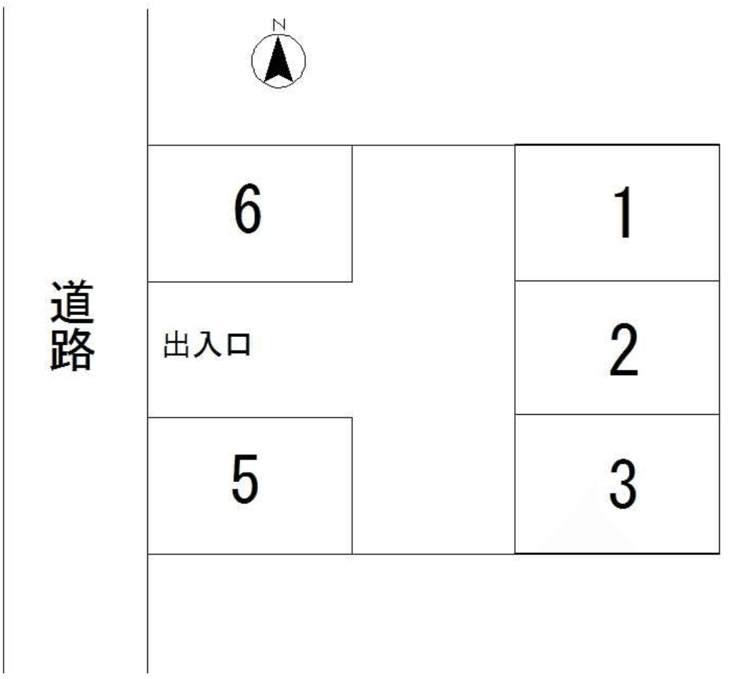 船越月極駐車場の駐車配置図