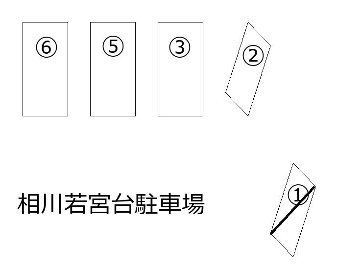 相川若宮台駐車場の駐車配置図