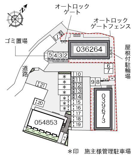 クレール藤が尾Ⅰ(36264)　敷地外駐車場の駐車配置図