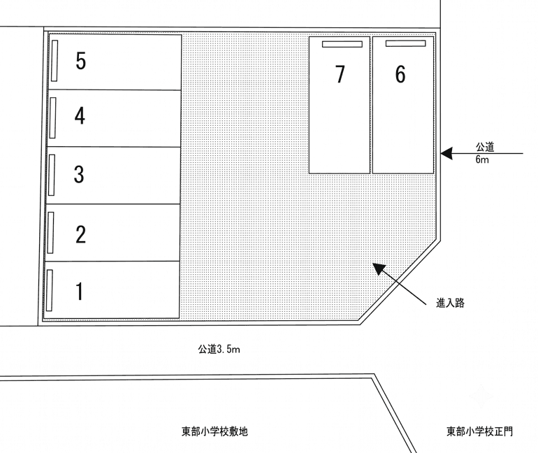 湯浅第一駐車場の駐車配置図