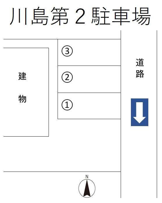 川嶋第2駐車場の駐車配置図