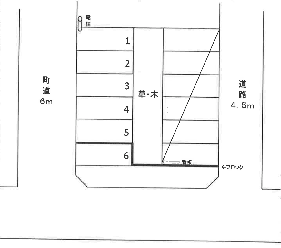 藤久保台駐車場１の駐車配置図