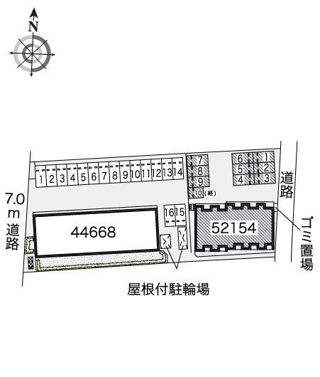 中原Ⅱ(52154)の駐車配置図