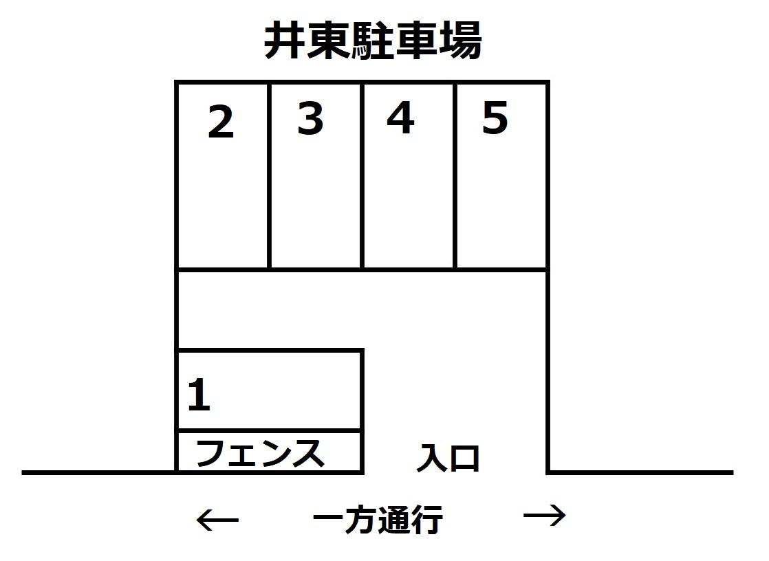 井東駐車場の駐車配置図