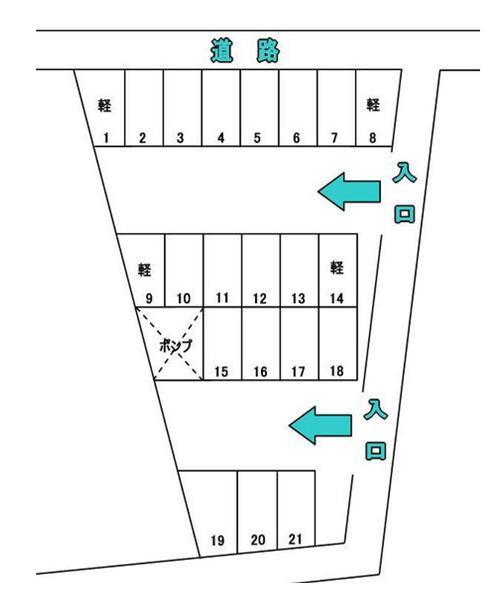 藤井駐車場の駐車配置図