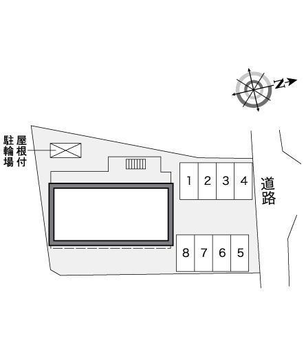 ソレーユ上地(27749)の駐車配置図