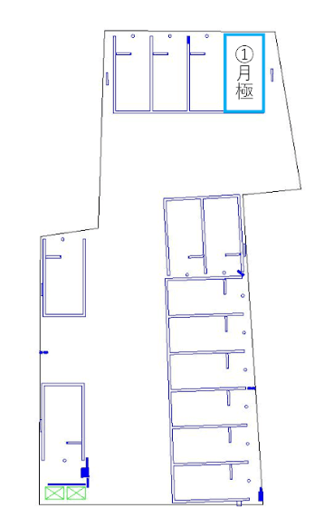津島駅前第２の駐車配置図