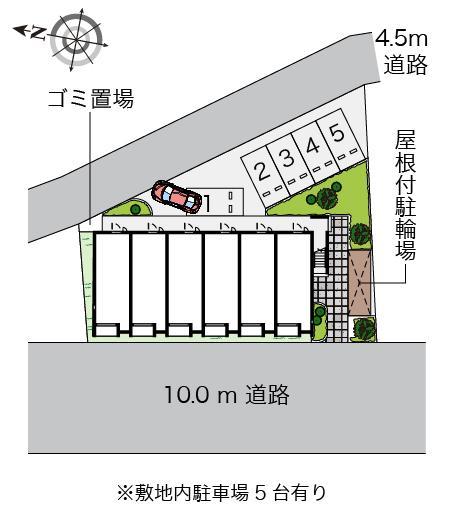 リッツ美園(54974)の駐車配置図